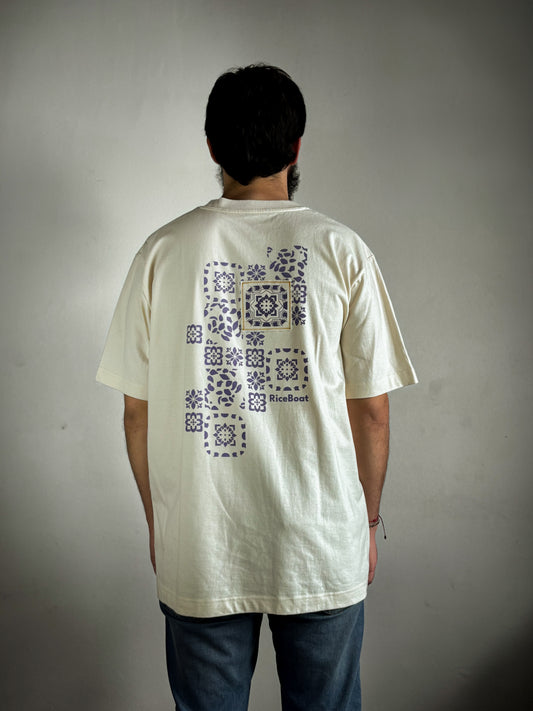 Camiseta AZULEJOS natural raw